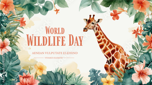 World wildlife day illustration