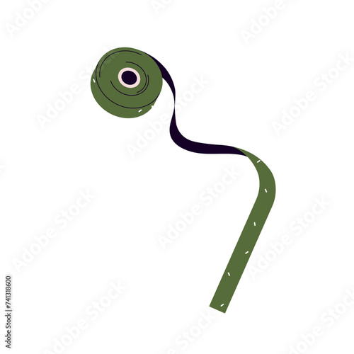 Decorative adhesive tape. Ornamental paper strip roll. Masking glue ribbon, D...