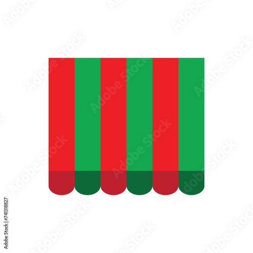 Store striped awning or Sunshade store shop tent vector illustration design with white background.