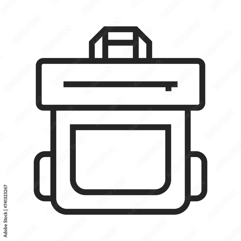 Backpack outline icons, minimalist vector illustration and transparent graphic element. Isolated on white background Backpack outline icons, minimalist vector illustration and transparent graphic element. Isolated on white background