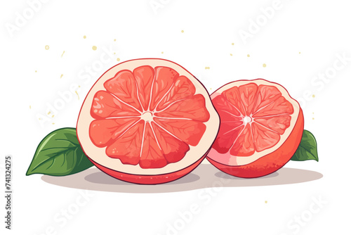 Grapefruit vector flat minimalistic isolated vector style illustration