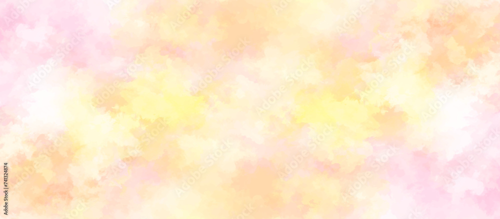 abstract colorful background with bokeh .Delicate sepia background with paint stains watercolor texture .subtle watercolor pink yellow blue gradient illustration.
