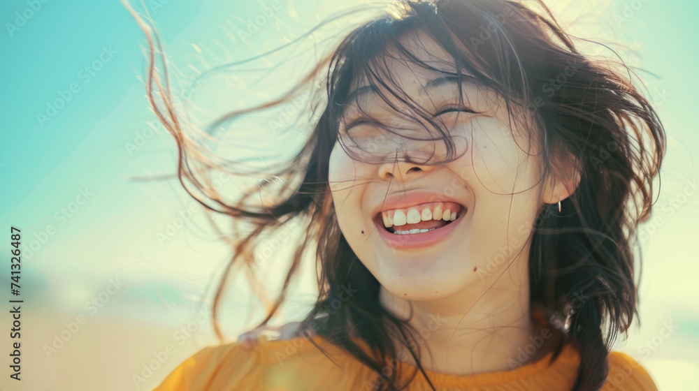 portrait of a happy asian woman portrait of a happy asian woman