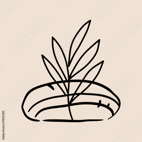 Logo for a bakery , crisp linework, thick black outlines
