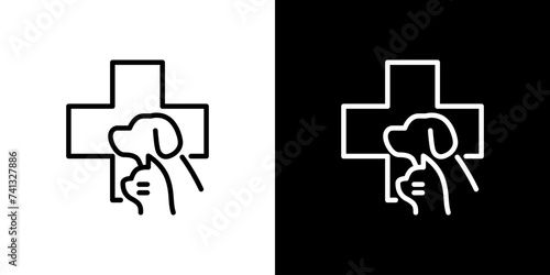 シンプルな動物病院のアイコン