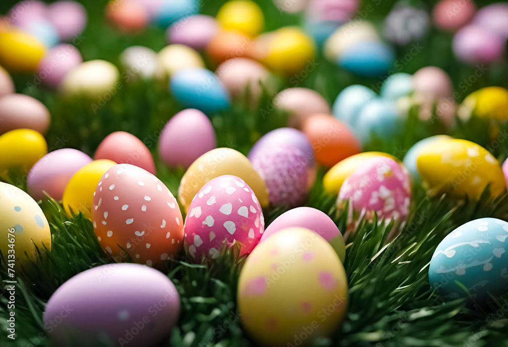 AI Generative illustration of a traditional Easter holiday design AI Generative illustration of a traditional Easter holiday design