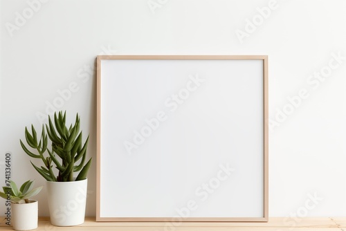 frame for a photo or poster, a composition with flowers in the interior