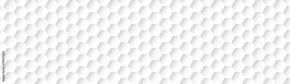 3d hexagon geometric pattern. white seamless hex background. abstract honeycomb cell. vector illustration. design for the background flyers, ad honey, fabric, clothes, texture, textile pattern