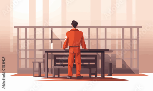 inmate vector flat minimalistic asset isolated illustration