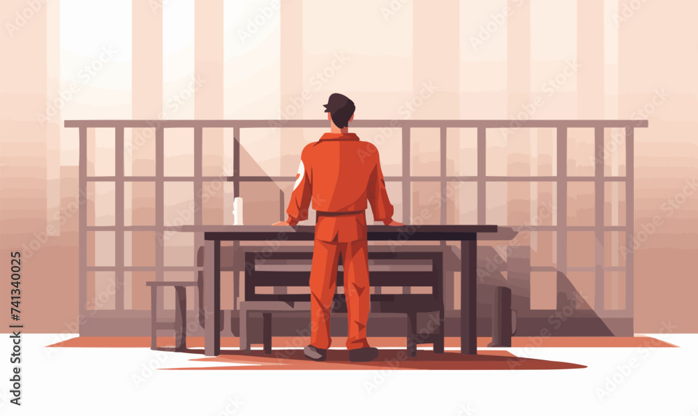 inmate vector flat minimalistic asset isolated illustration inmate vector flat minimalistic asset isolated illustration