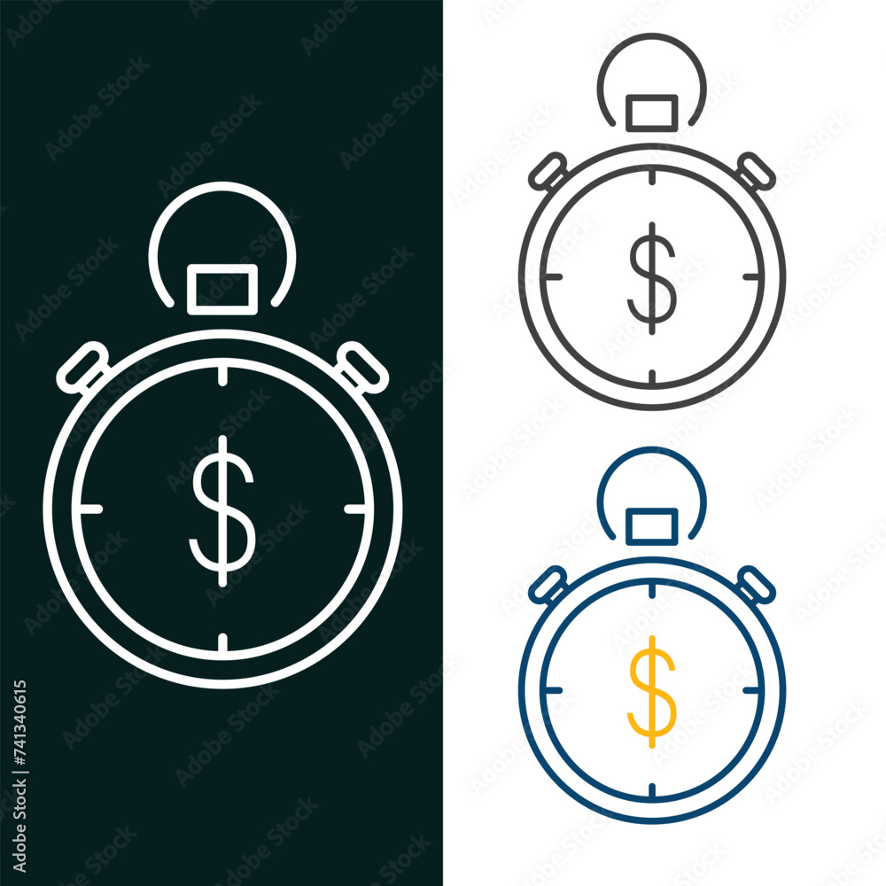 Value of Time Vector Icon Design Value of Time Vector Icon Design
