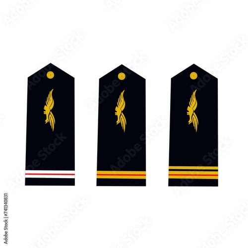Galon de l'armée de l'air française: Ensemble de galons des  sous-officiers supérieurs: Adjudant, adjudant-chef, major