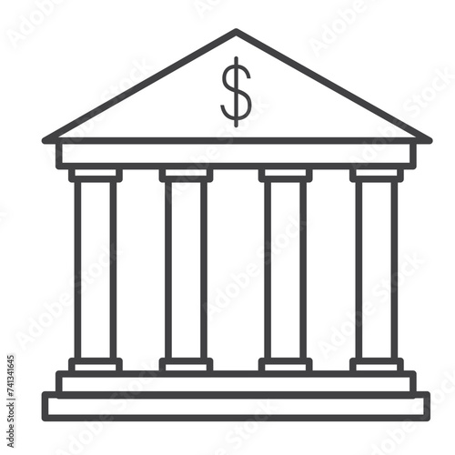 Financial Institution Vector Icon Design