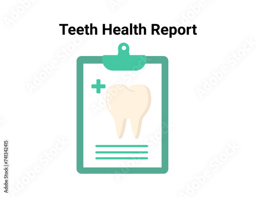 Teeth health flat illustration. Dentistry and orthodontics vector illustration. Dental clinic services, stomatology, dentistry, orthodontics, oral health care and hygiene vector.
