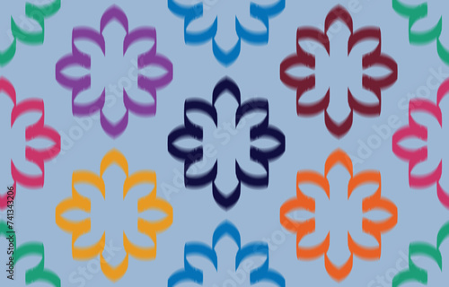 Ethnic Pattern. Ethnic India Ikat seamless pattern design. Indian traditional embroidery vector background. India ornament for tile pattern, textile decoration.
