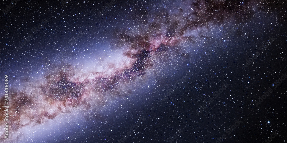 Fototapeta premium Starry Space Background With Stars, Nebula, Cosmos