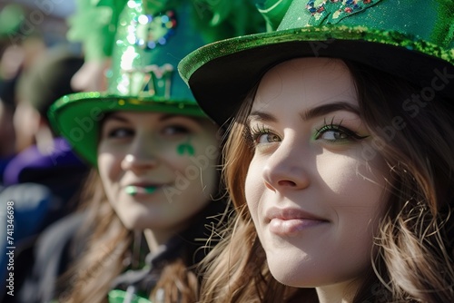 unidentified people at the St. Patrick's Day parade