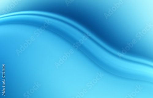 Blue Silk Wave Art: Abstract background with smooth waves, soft texture, and artistic design in shades of blue, creating a flowing and captivating illustration © Ohice