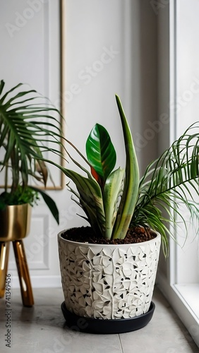 Indoor Plant, A variety of plants in pots and vases adorn a room, adding a touch of nature to the interior design