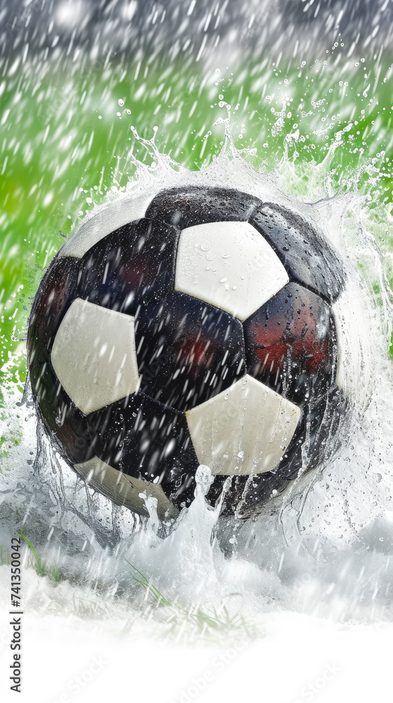 Beautiful football themed lunch invitation card, minimal style, space