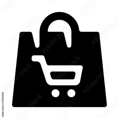 Shopping Bag Shopper Solid Icon