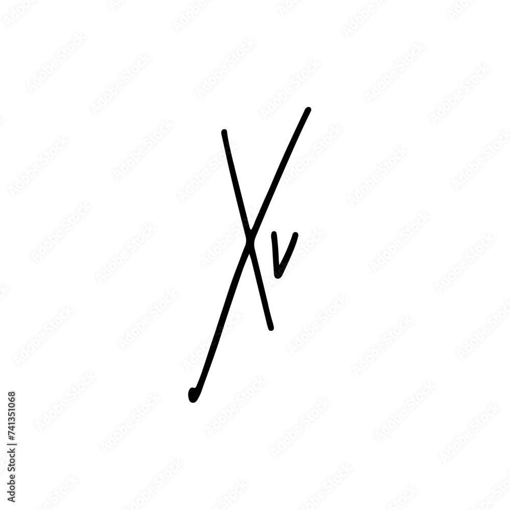 A hand-drawn signature logo design template A hand-drawn signature logo design template