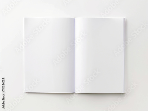 Blank pages on a white background