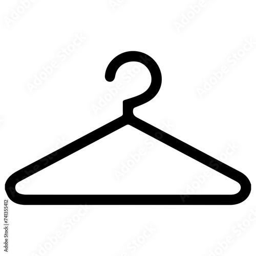 coat hanger icon black outline. photo