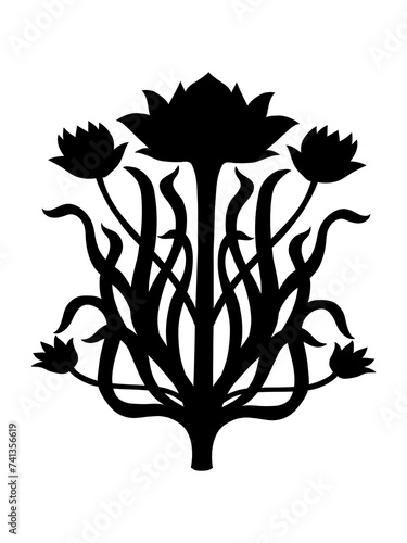Art Nouveau Dahlia Vector (Symmetrical) (ID: 741356619)