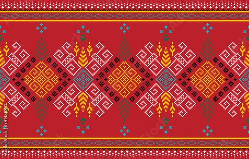 Ethnic Pattern. Ethnic India geometric pattern oriental style for tile and textile decoration.