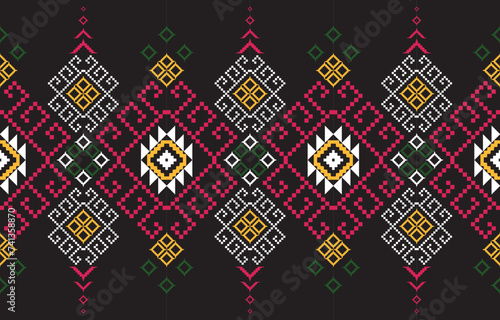 Ethnic Pattern. Ethnic India geometric pattern oriental style for tile and textile decoration.