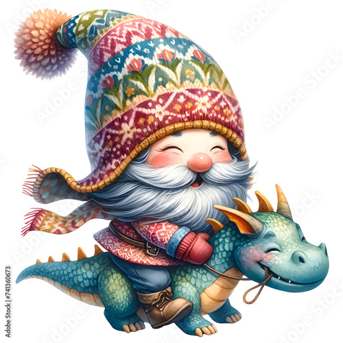 Cute Gnome Spring Seasonal Clipart Illustration