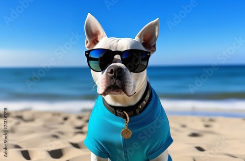 dog on the beach © Leshtana