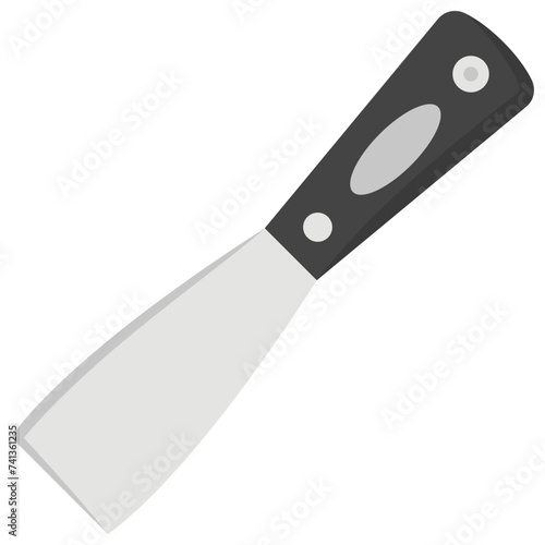 Putty knife flat icon vector 