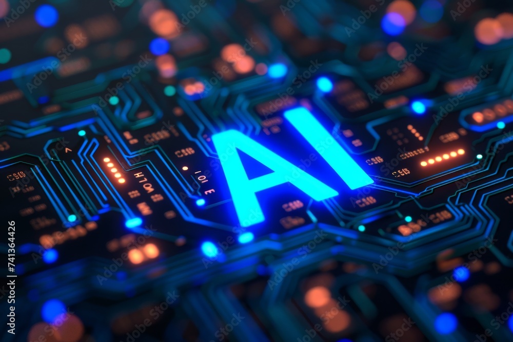 AI Brain Chip ram timing. Artificial Intelligence self reflection mind ...