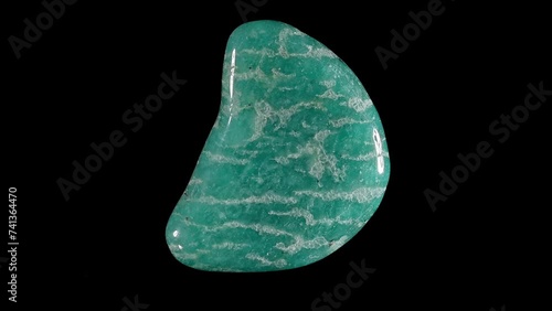 Amazonite (green Microline / Feldspar) tumblestone  photo