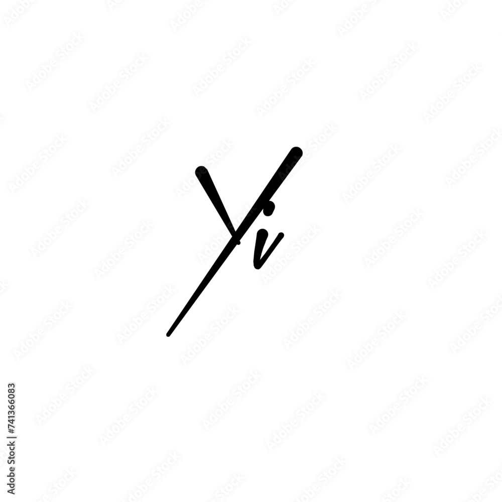 A hand-drawn signature logo design template A hand-drawn signature logo design template