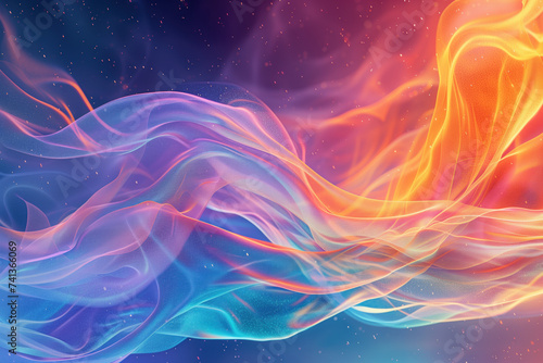 Abstract background with colorful waves. A slide background for showcasing digital and creative content. Background image. Created with Generative AI technology.