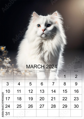 calendar 2024 cat funny 