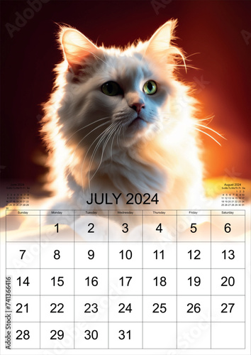 calendar 2024 cat funny 