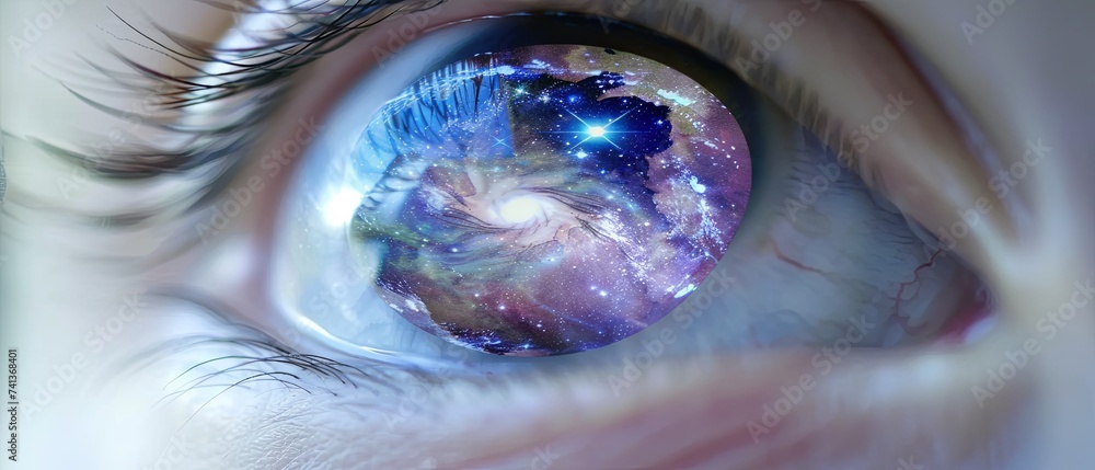 Fototapeta premium Earth Reflected in Human Eye