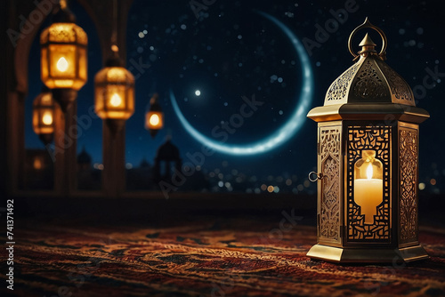 A mosque in night of ramadan