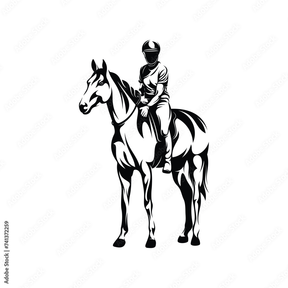 Horseman silhouette vector illustration design isolated Horseman silhouette vector illustration design isolated