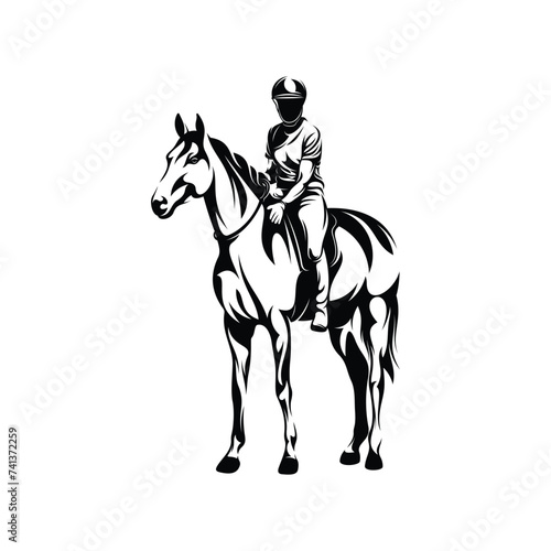 Horseman silhouette vector illustration design isolated