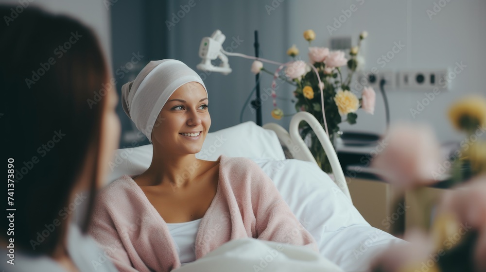 Teenage cancer patient receives emotional support from caring oncologist during treatment Teenage cancer patient receives emotional support from caring oncologist during treatment