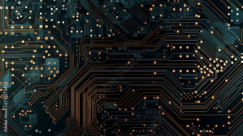 Circuit board background, technology and science concept background