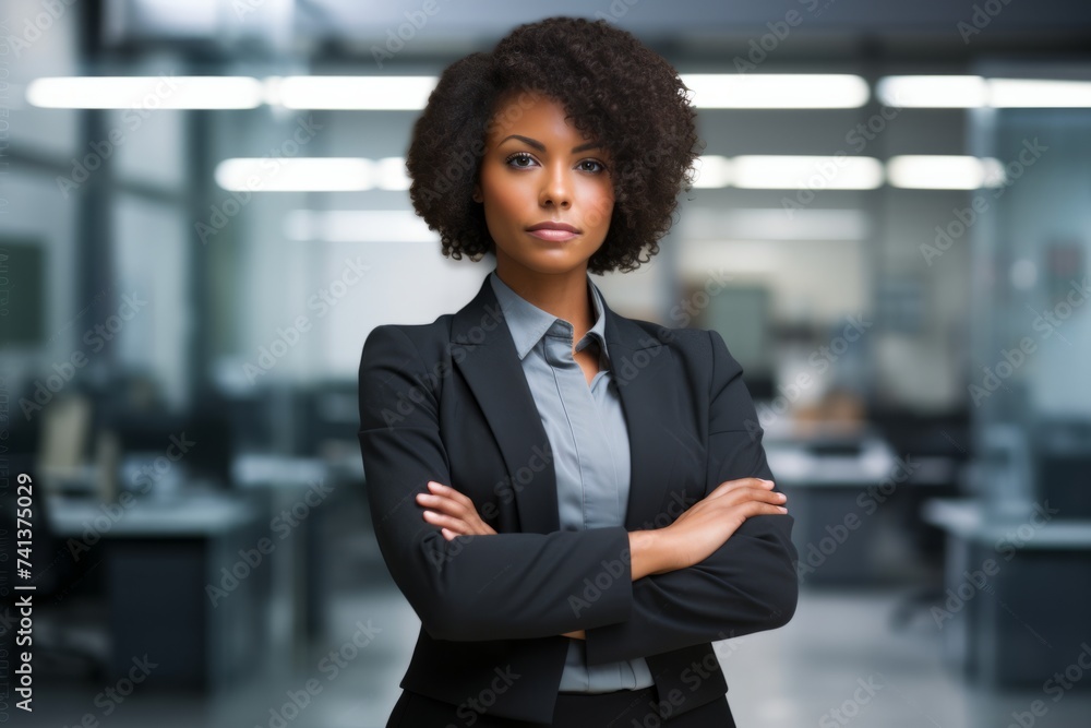 Smart, intelligent, friendly, likable portrait of an executive business woman manager, advisor, agent, representative with glasses