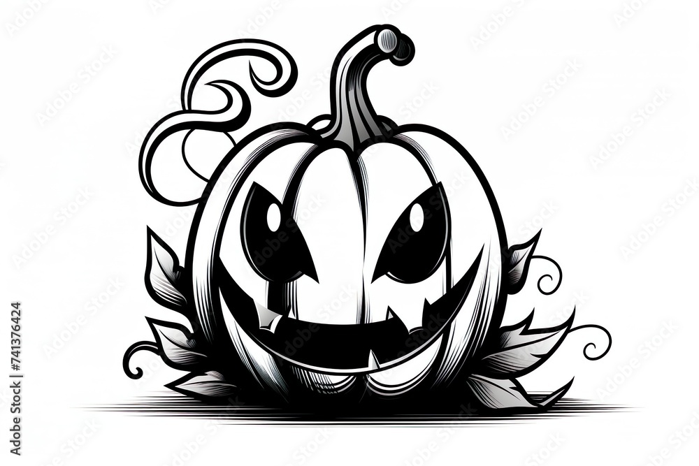 HAppy Halloween pumpkin pattern ai generated HAppy Halloween pumpkin pattern ai generated