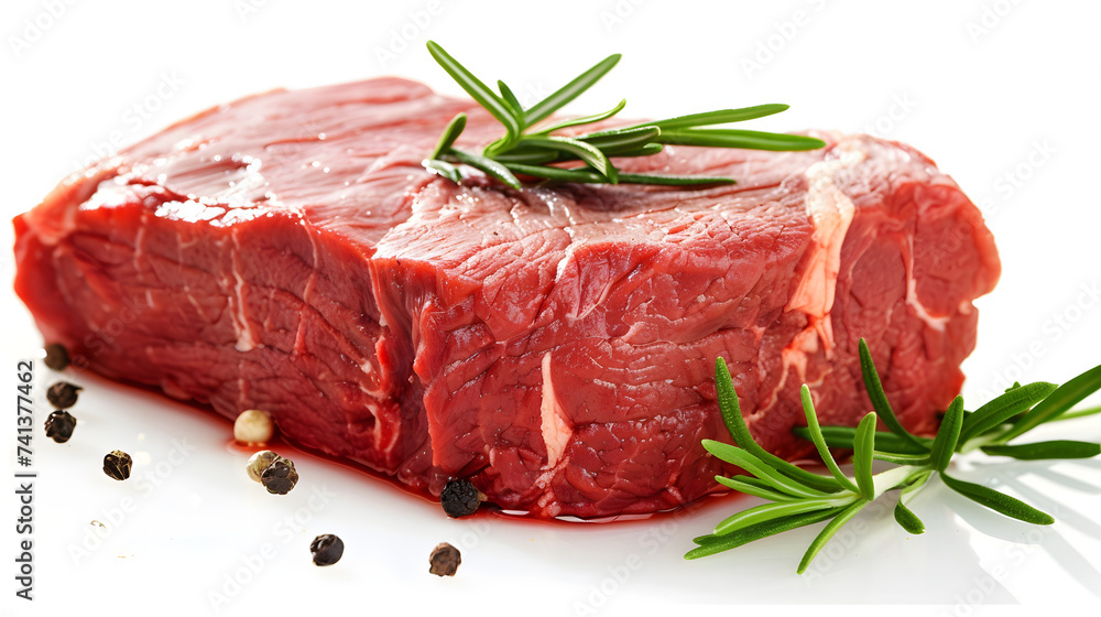 Fresh raw beef steaks