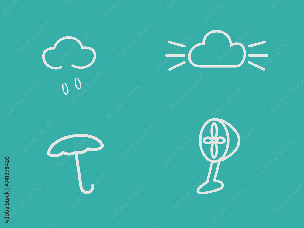flat design weather vector illustration flat design weather vector illustration